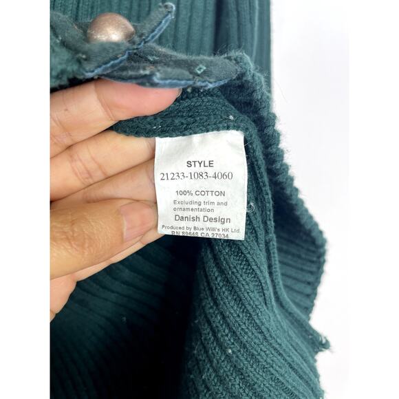 Blue Willi's women's green sweater cardigan M - Picture 5 of 7